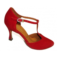 Style 1039 Red Suede. Heel: 3 inches Flare