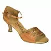 S4014 Tan satin. Heel: 2 inches IDS